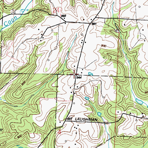 Topographic Map of Grand Ridge School (historical), OH