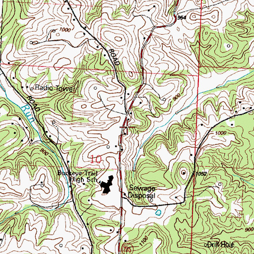 Topographic Map of Shipley School (historical), OH