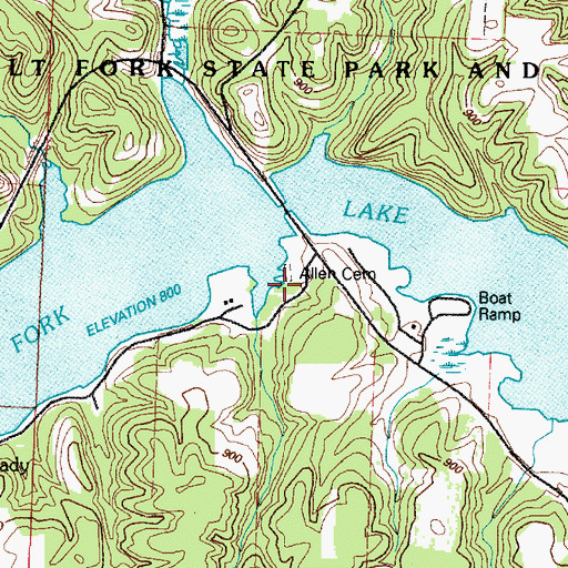 Topographic Map of Allen Chapel (historical), OH