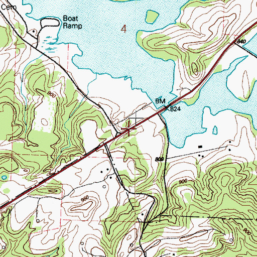 Topographic Map of Crossroads School (historical), OH