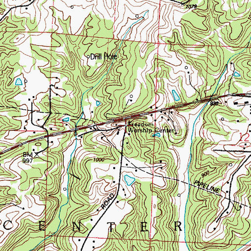 Topographic Map of Deep Cut School (historical), OH