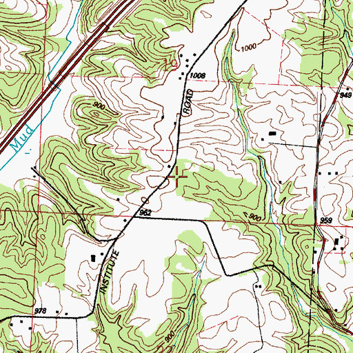 Topographic Map of Institute School (historical), OH