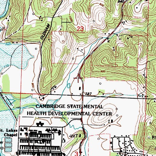 Topographic Map of Pleasant Valley School (historical), OH