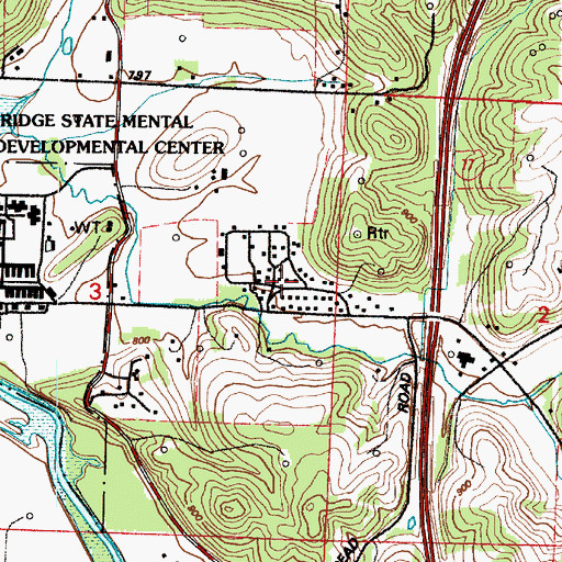 Topographic Map of Northgate, OH