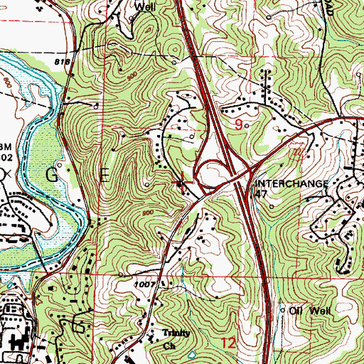 Topographic Map of Degenhart Museum, OH