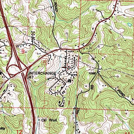 Topographic Map of Coventry Estates, OH