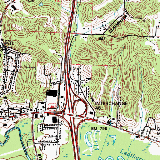 Topographic Map of Sunnymeade, OH
