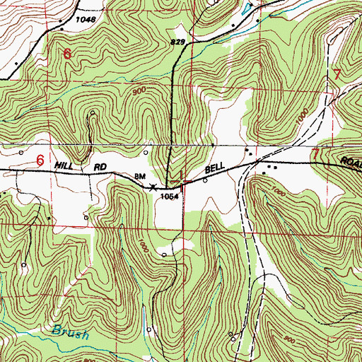 Topographic Map of Chestnut Ridge School (historical), OH