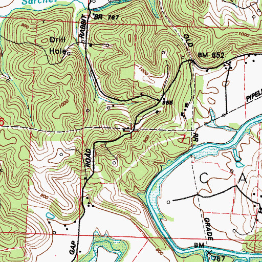 Topographic Map of Barr School (historical), OH