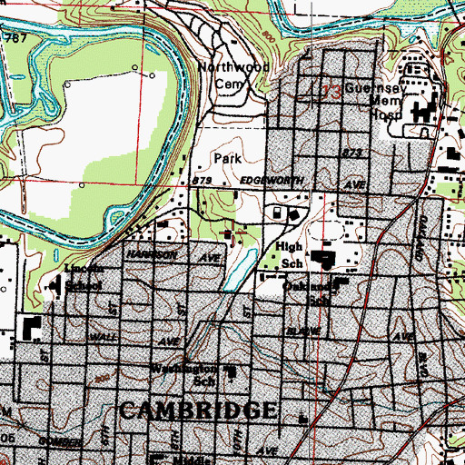 Topographic Map of Northside Park, OH