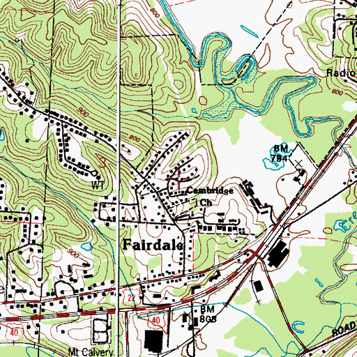 Topographic Map of Barton Manor, OH