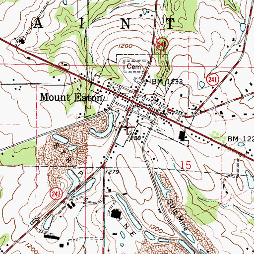 Topographic Map of Mount Eaton Elementary School, OH