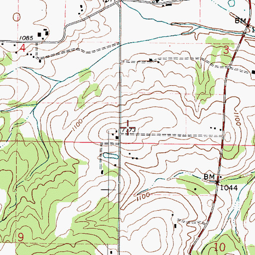 Topographic Map of Reeds School (historical), OH