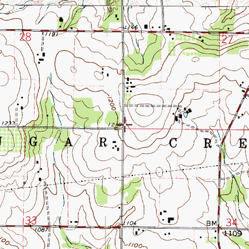 Topographic Map of Boone School (historical), OH
