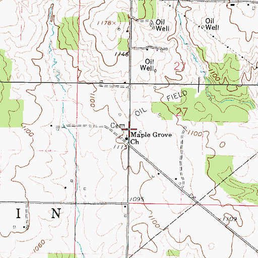 Topographic Map of Maple Grove School (historical), OH