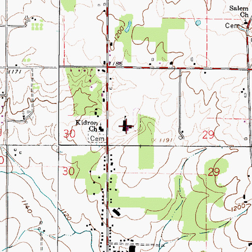 Topographic Map of Kidron Elementary School, OH