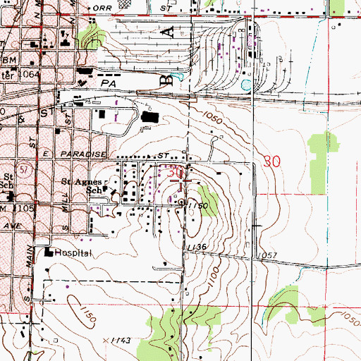 Topographic Map of Gailey Park, OH