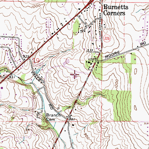 Topographic Map of Triway High School, OH