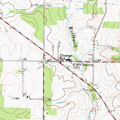 Topographic Map of Eight Square (historical), OH