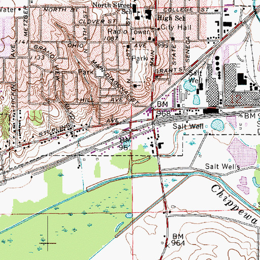 Topographic Map of Milton Station (historical), OH