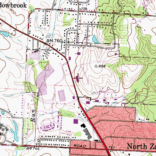 Topographic Map of Colony Centre Shopping Center, OH
