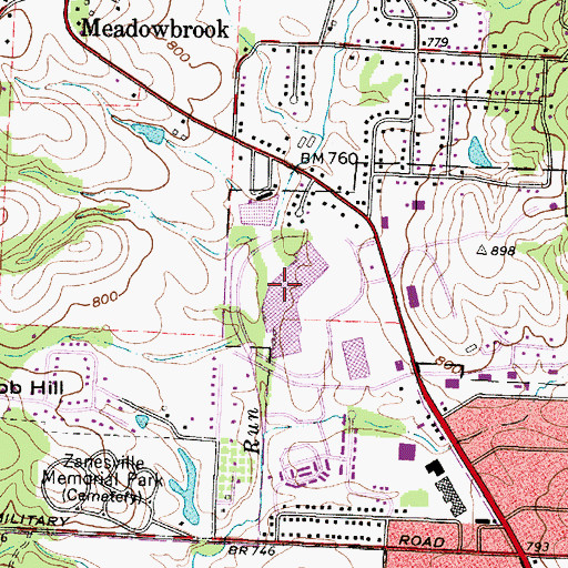 Topographic Map of Colony Square Mall Shopping Center, OH