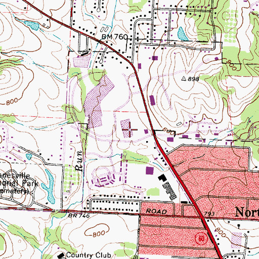 Topographic Map of Colony Court Shopping Center, OH