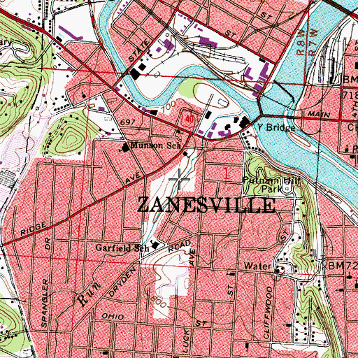Topographic Map of Chaps Run Park, OH