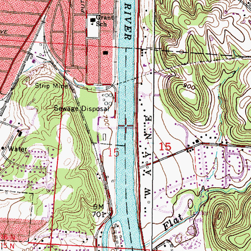 Topographic Map of Medal of Honor Winners Bridge, OH