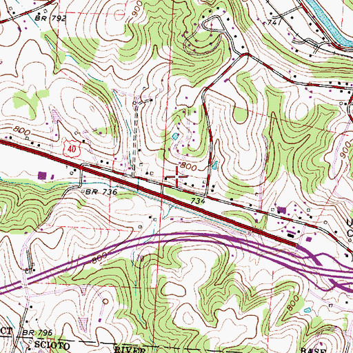 Topographic Map of Townsend School (historical), OH