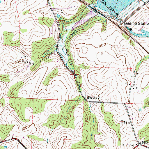 Topographic Map of Yelptown School (historical), OH
