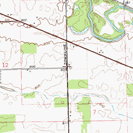Topographic Map of Charlies Reserve, OH