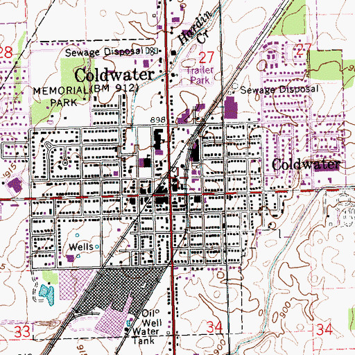 Topographic Map of East Elementary School, OH