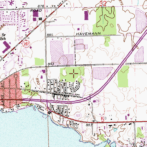 Topographic Map of Eastview Park, OH