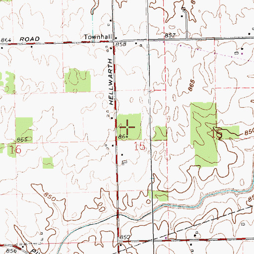 Topographic Map of Eden Haven Park, OH