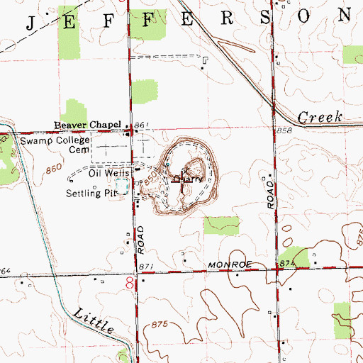 Topographic Map of Karch Stone Quarry, OH