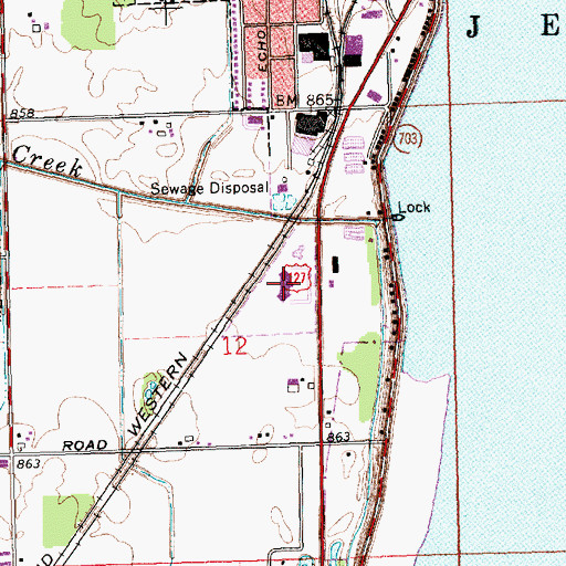 Topographic Map of Lake Front Raquet Club, OH