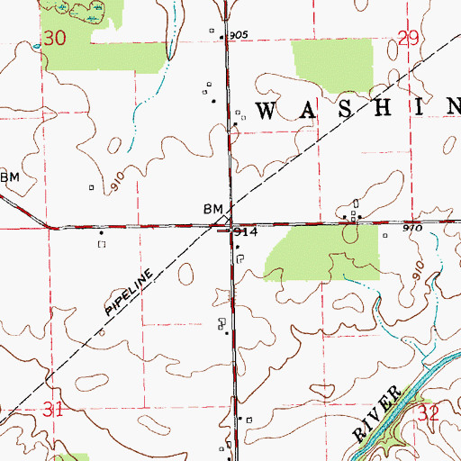 Topographic Map of Lockridge Special School (historical), OH
