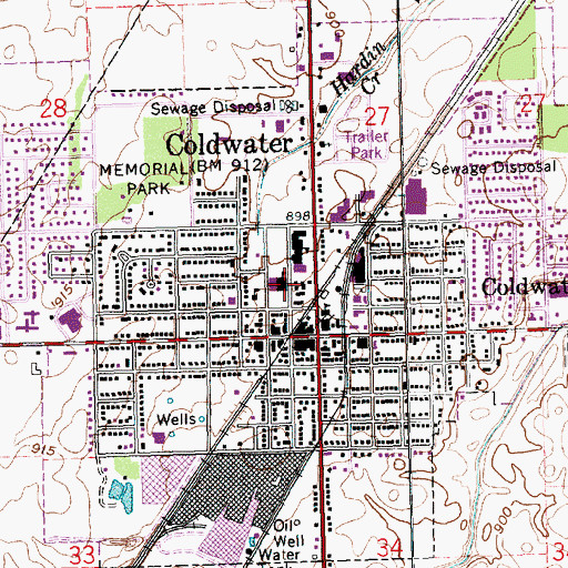 Topographic Map of North Elementary School, OH