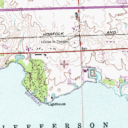 Topographic Map of Northmoor Golf Course, OH