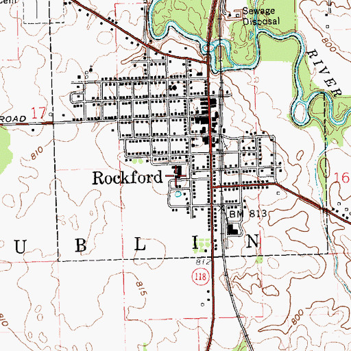 Topographic Map of Parkway High School, OH