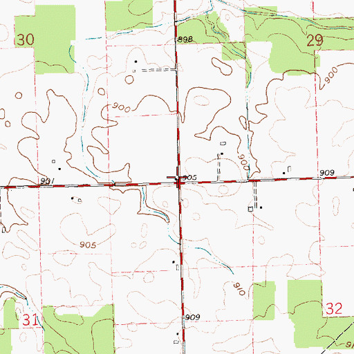 Topographic Map of Fullreid School (historical), OH