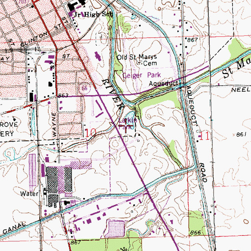 Topographic Map of Larkin Park, OH