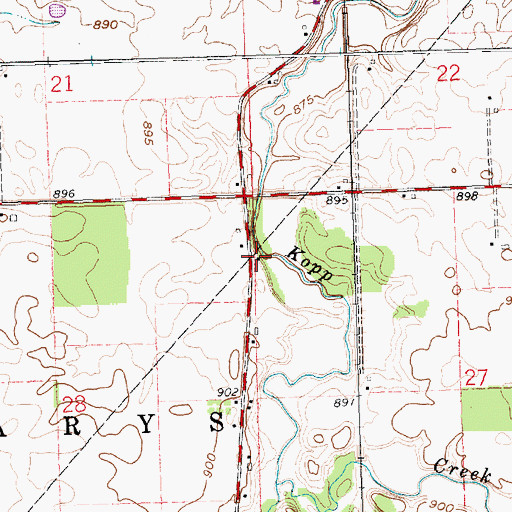 Topographic Map of Liberty Chapel (historical), OH