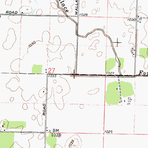 Topographic Map of Prairie Fork School (historical), OH