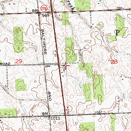 Topographic Map of School Number 3 (historical), OH