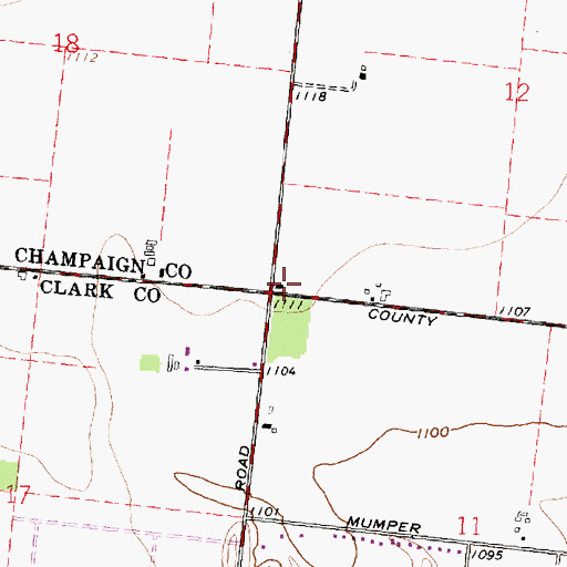 Topographic Map of Crossroads School (historical), OH