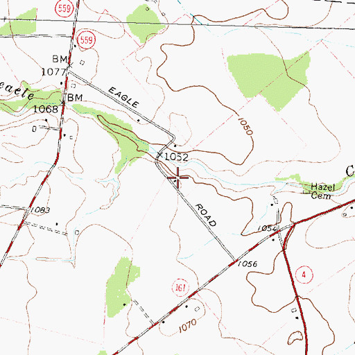 Topographic Map of Eagle School (historical), OH