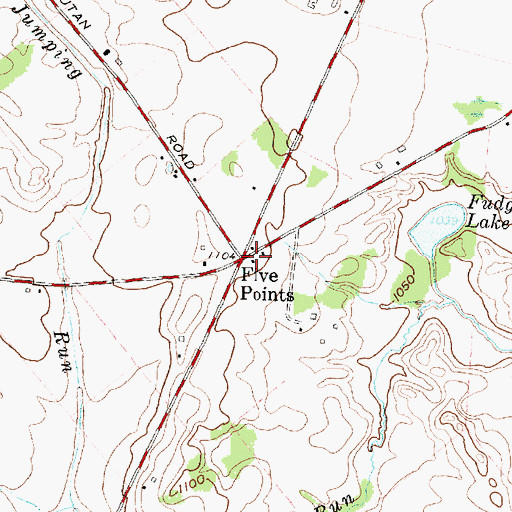 Topographic Map of Five Points School (historical), OH