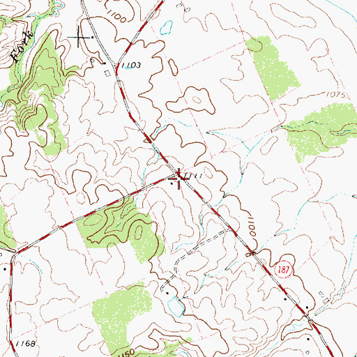 Topographic Map of Mitchell School (historical), OH
